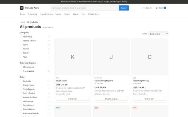 Marketplace · Discovery (Buyer) · PLP