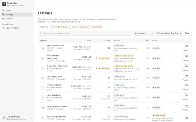 Marketplace · Seller Portal (Vendor Portal) · Inventory Management