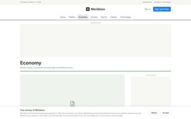 Media portal / Advertising · Front Page and Discovery · Section Page