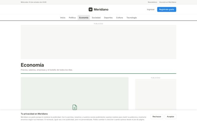 Portal de medios / Publicidad · Portada y Descubrimiento · Página de Sección
