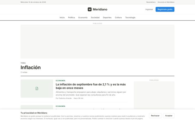 Portal de medios / Publicidad · Portada y Descubrimiento · Página de Tema/Etiqueta