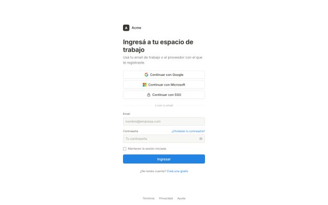 SaaS · Autenticación (Auth) · Login