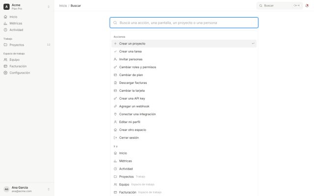 SaaS · Dashboard (Tenant) · Quick actions